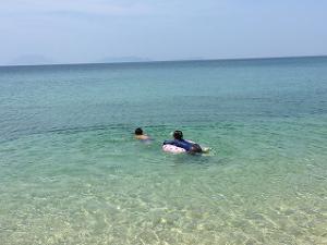 透き通った海