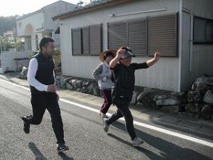 地域の方も完走