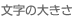 文字の大きさ