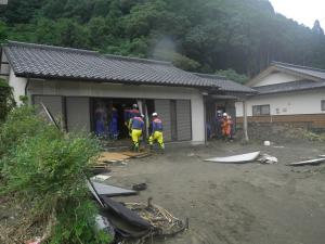 緊急消防援助隊山口県大隊派遣に伴う画像①