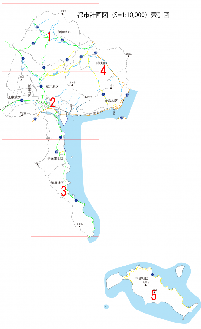 10000分の1都市計画図図郭割