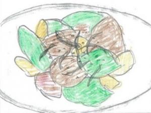 塩昆布いためイラスト