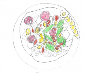 かみかみ夏野菜そうめんのイラスト