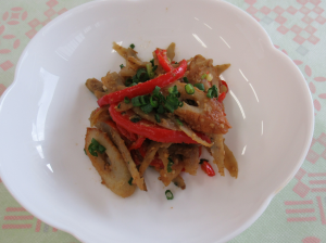 ごぼうとパプリカの香ばしみそ炒め写真