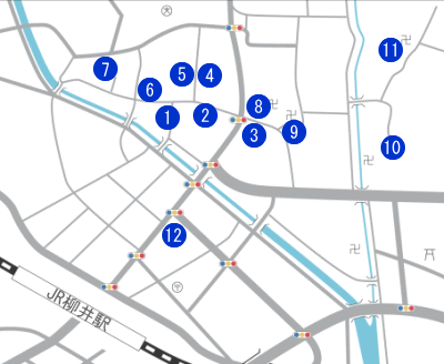 白壁の町並み地図