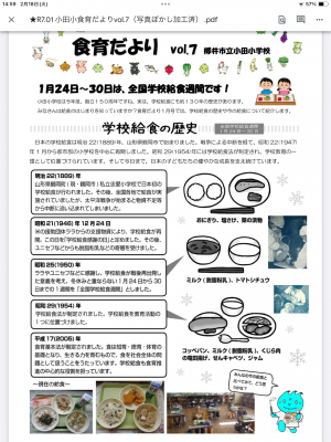 小田小食育だよりvol.7