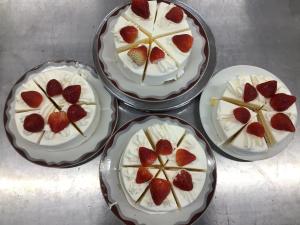 完成したケーキ