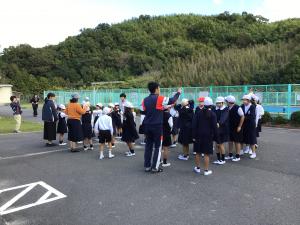 集合する様子