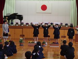 6年生によるチャレンジ目標の発表