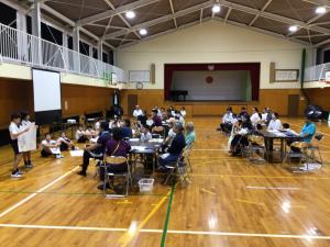 話し合ったことを発表する様子