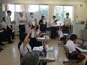 発表するところ