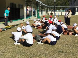 花の植え方を聞くところ