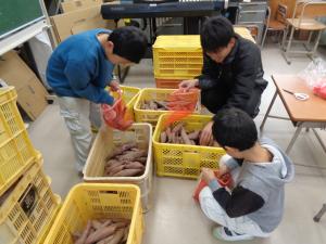 イモのネット詰め１