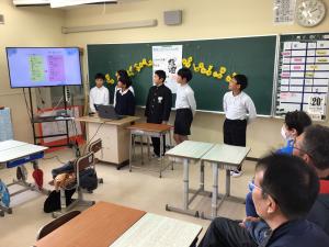 1年間を振り返る5，6年生