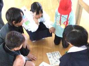 5年生と学校見学