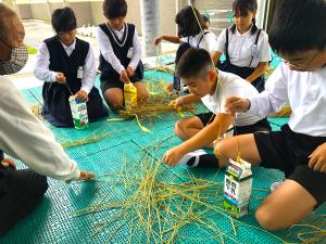脱穀に挑戦