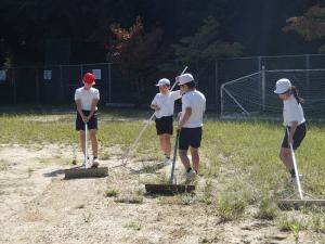 グランドの点検